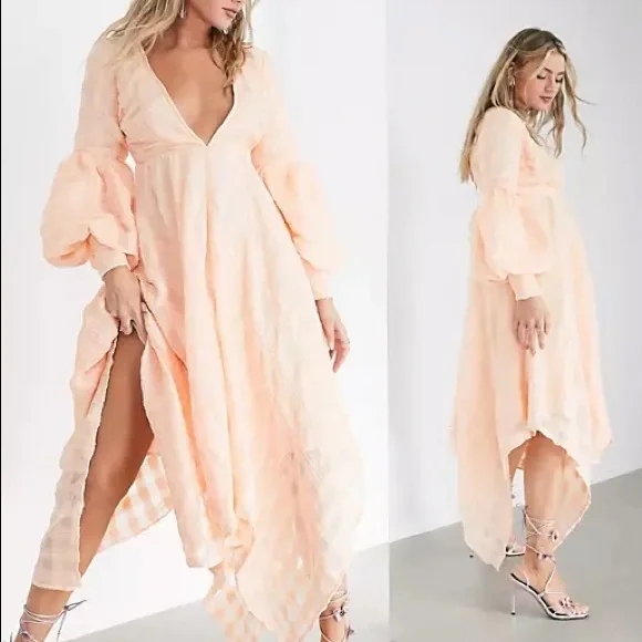 Asymmetric Asos Edition ASOS DESIGN Extreme One Shoulder Satin Maxi Dress  With